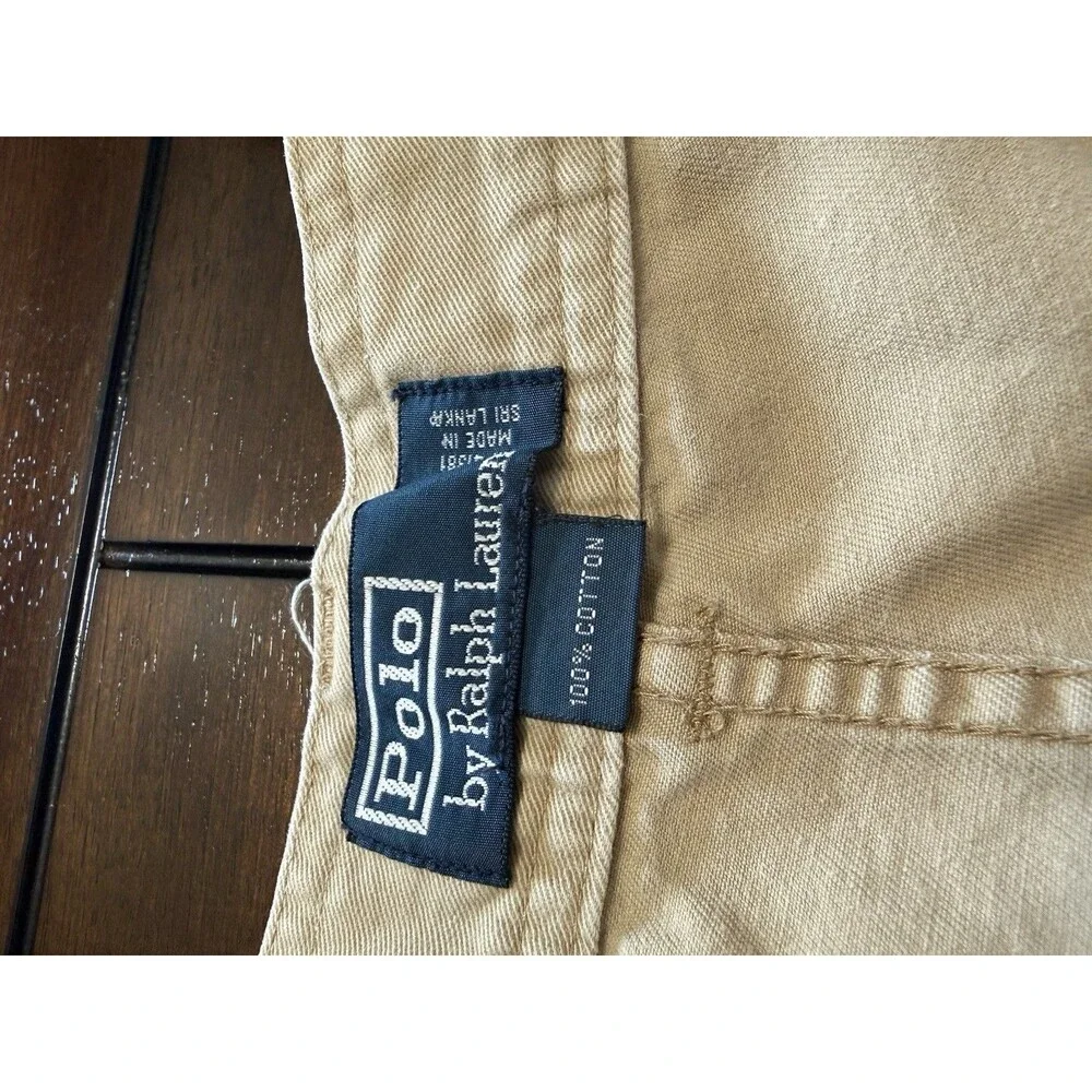 🔥Polo Ralph Lauren Gellar Fatigue Chino Cotton Cargo Shorts RL Tan 40 Khaki